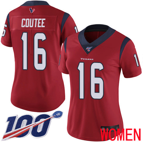 Houston Texans Limited Red Women Keke Coutee Alternate Jersey NFL Football 16 100th Season Vapor Untouchable
